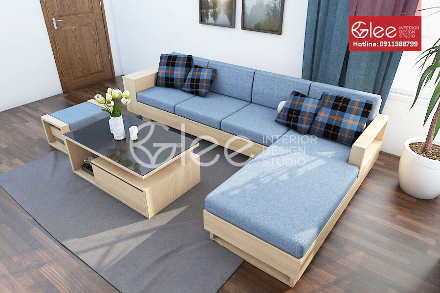 Sofa gỗ phòng khách giá rẻ