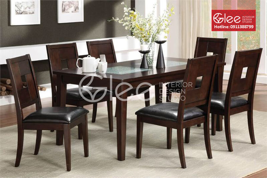 bàn ăn gỗ xoan đào, bàn ăn gỗ 6 ghế