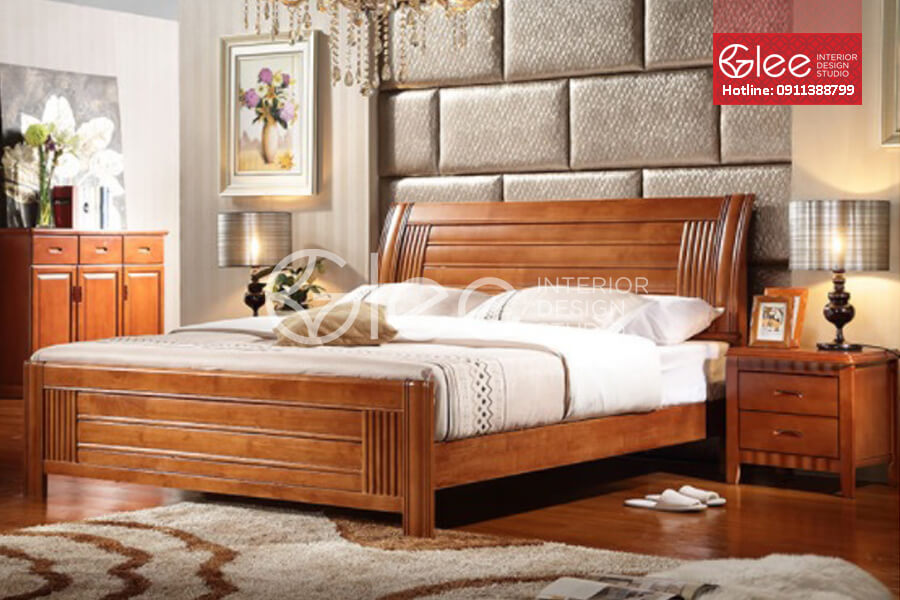 giường ngủ cỡ lớn đẳng cấp bằng gỗ tự nhiên