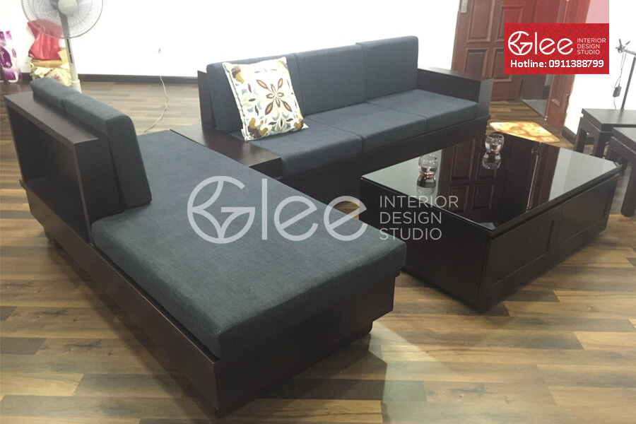 8 mẫu sofa gỗ góc chữ L siêu hot cho không gian hiện đại