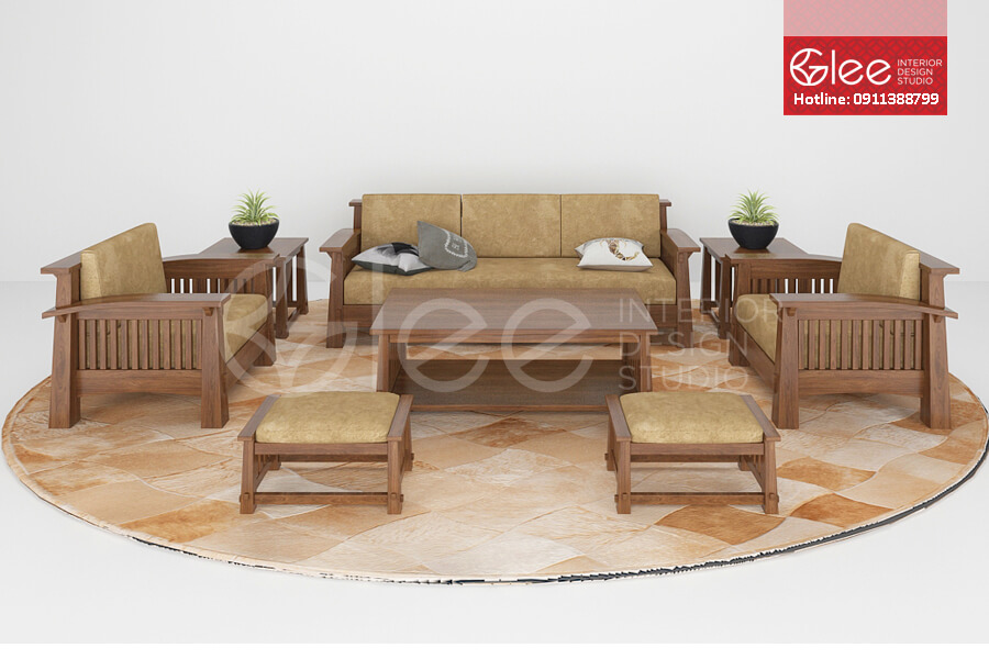 Bàn ghế sofa gỗ sồi - khẳng định khí chất gia chủ