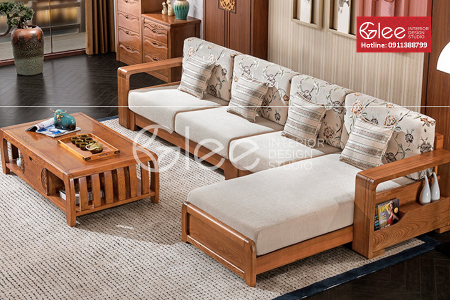 Sofa gỗ nệm sức hút và tiện nghi cho nhà mới