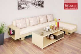 Sofa gỗ hiện đại giá rẻ tiết kiệm chi phí, mẫu mã giản đơn
