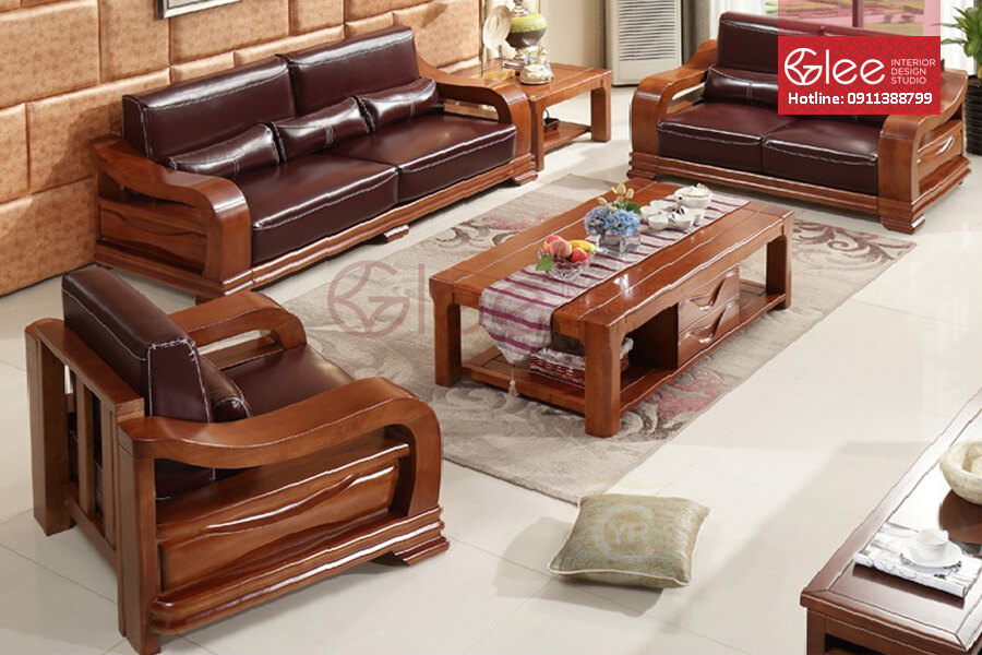 sofa go dang cap, sofa go sang trong