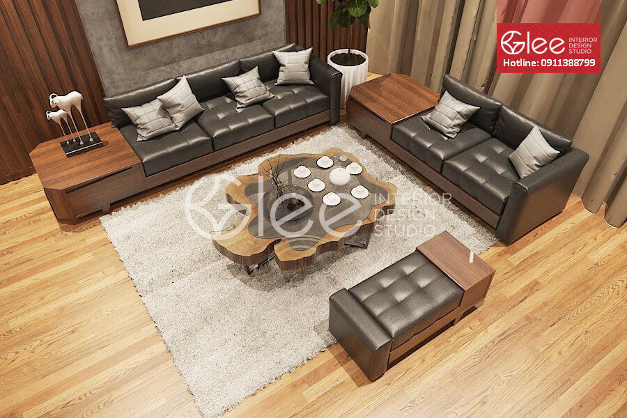 sofa gỗ đẹp cho phòng khách, sofa go dep cho phong khach