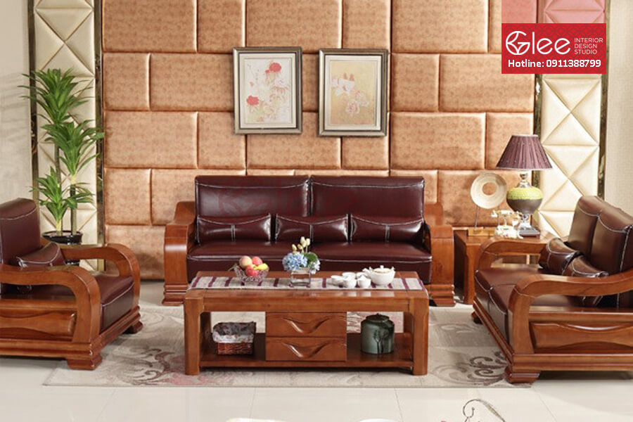 sofa gỗ đẹp, sofa go dep