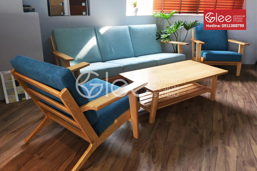 Sofa gỗ mini đơn giản